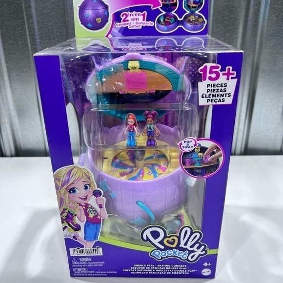 Polly Pocket Other - Polly Pocket Compact Double Play Skating NIB NEW